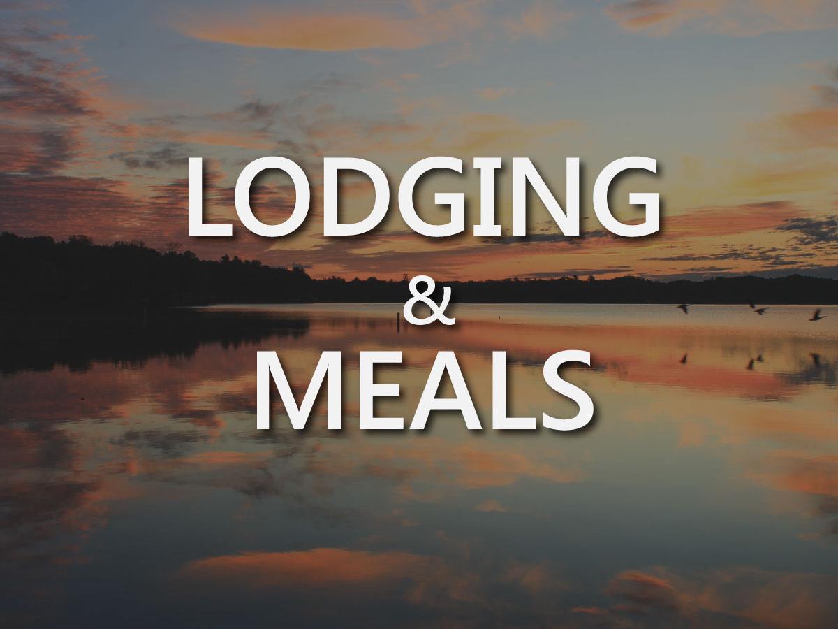 Lodging and meals registration button